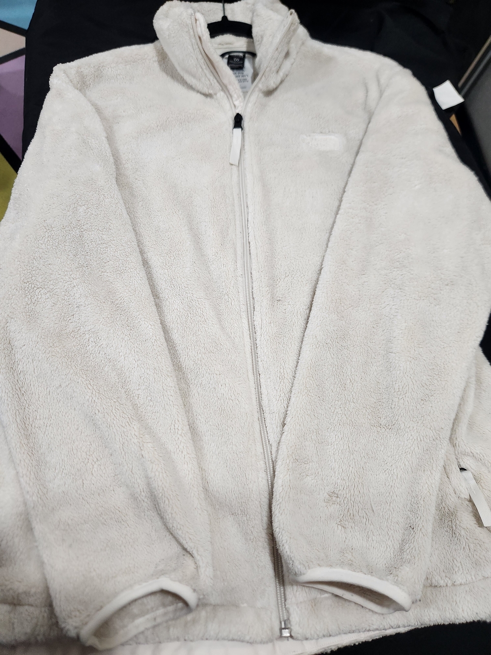 Womens The North Face Cream Fleece Full-Zip Jacket